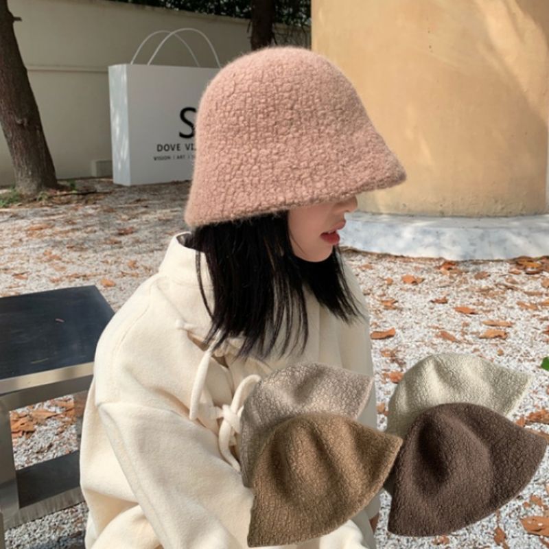 [앙상블] 뽀글이 벙거지 여성 모자 겨울 털 방한 여자 가을 이미지/