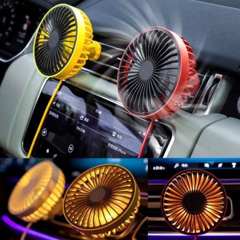차량용 LED 써큘레이터 송풍구형 선풍기 에어컨바람 LED조명 카팬 이미지/