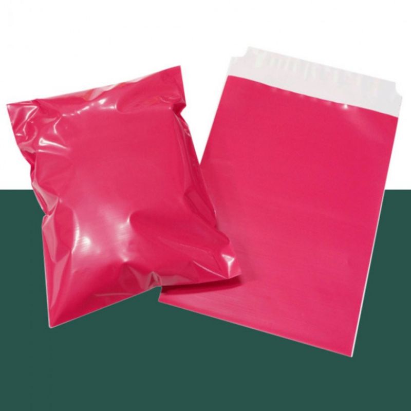 택배 접착 비닐봉투 핑크 18X25 100매 라운드커팅 이미지/