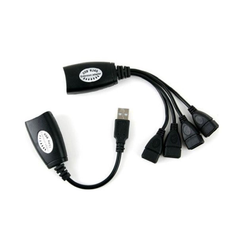 Coms USB리피터 RJ45 IB388 (Ver1.1 연장거리1m 45m USB4포트 M 이미지/