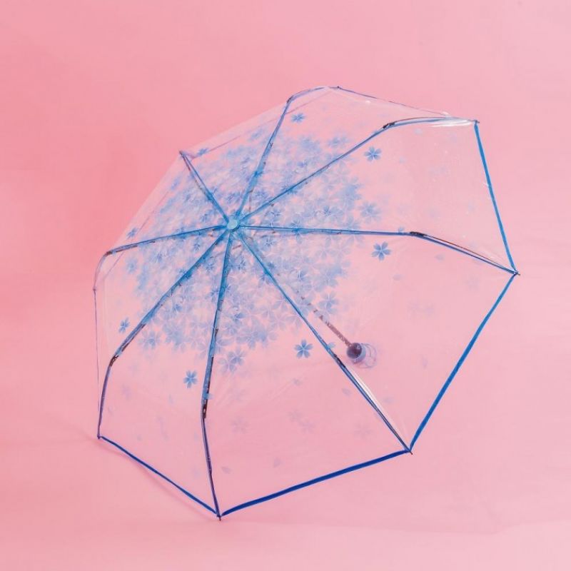 직장여성 경량 3단 투명우산 접이식 학생 우산 이미지/
