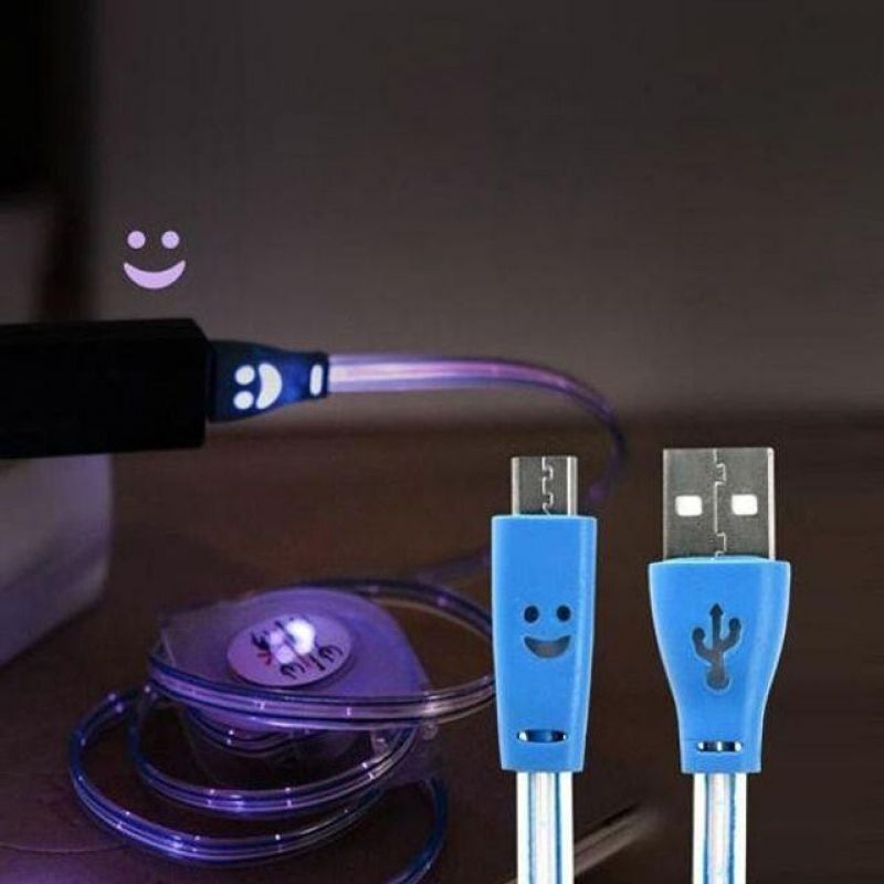 핸드폰 LED 케이블 마이크로 5핀 USB 케이블 1M 이미지/