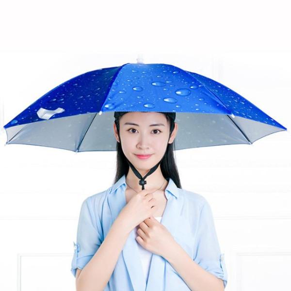 우산모자 양산 낚시 머리에쓰는 햇빛가리개 우양산 77cm 이미지/
