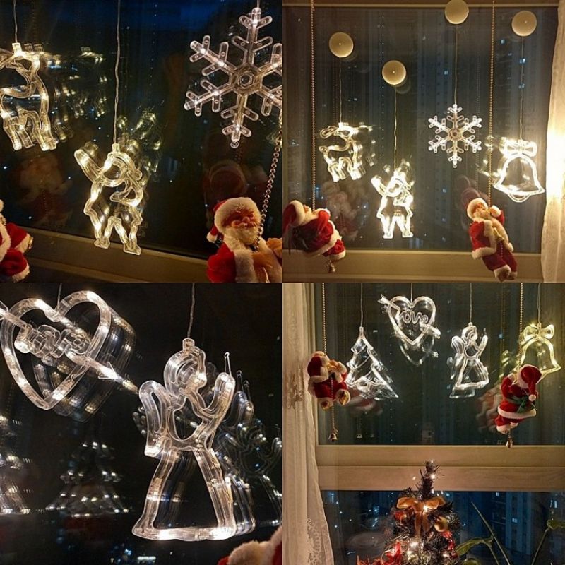 크리스마스 LED 유리 창문 윈도우 대형 조명 무드등 전구 트리 장식 LED등 전등 실내등 이미지/