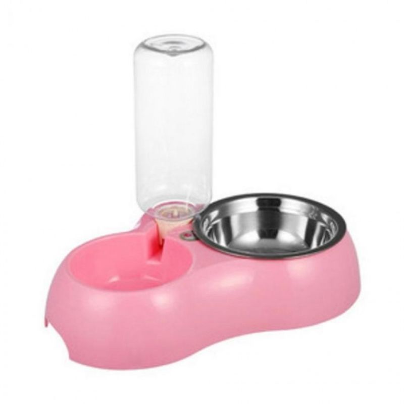 PATR 미어펫 반자동 식기 핑크 고양이 밥그릇 급수기 이미지/