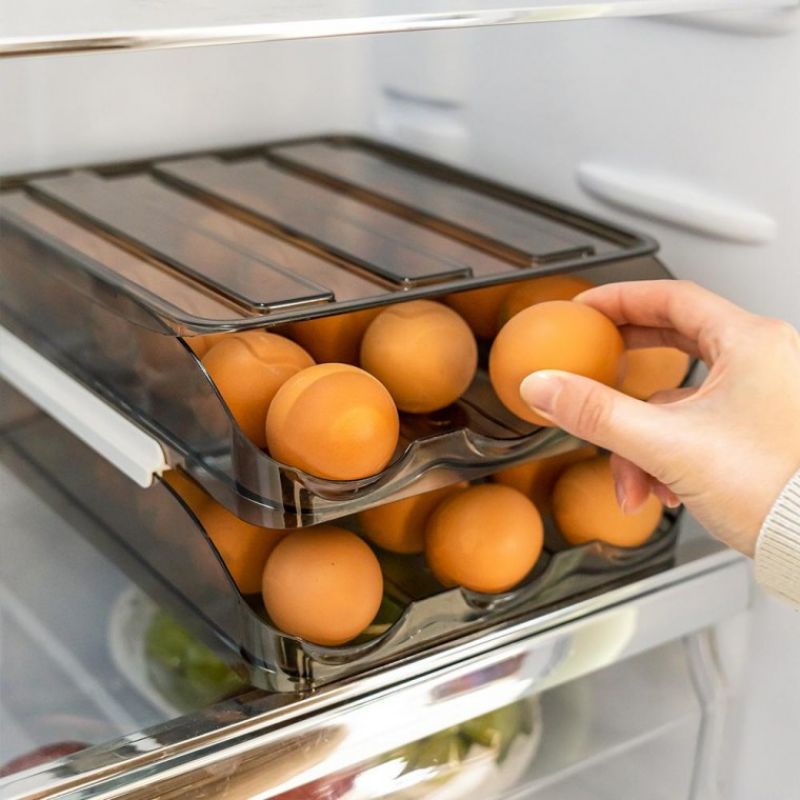냉장고 계란 정리 적층형 달걀 보관함 에그트레이 이미지/
