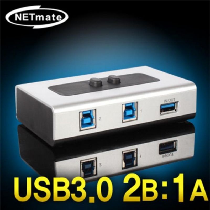 강원전자 NETmate NM US312 USB3.0 2B대1A 수동선택기 벽걸이 이미지/