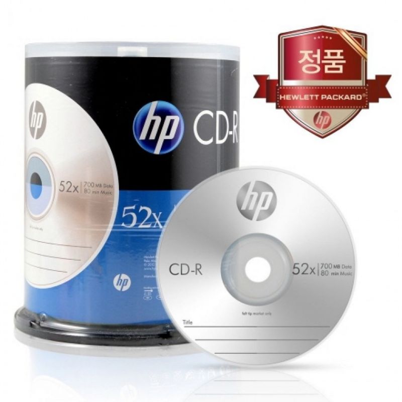 [HP] CD-R 52X 100P벌크 700MB 80min 이미지/