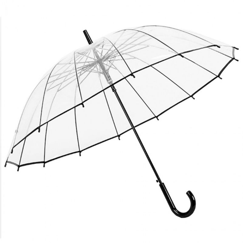 16k 장우산 원터치 버튼 튼튼한 고급 투명 우산 이미지/