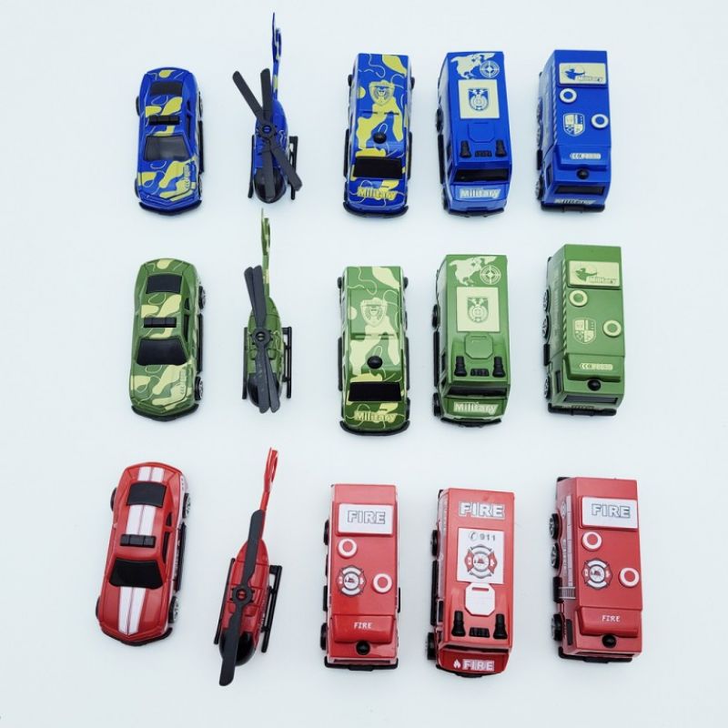 1000 드림카 컬렉션 15개묶음-밀리터리 소방 미니카 헬기 시리즈 이미지/