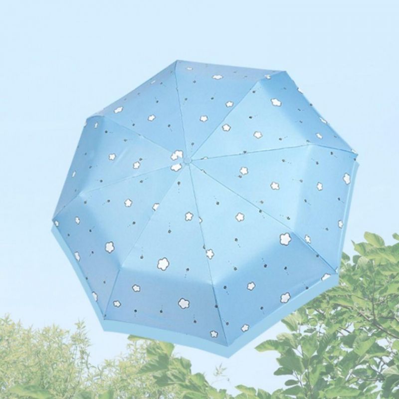 귀여운 3단 양우산 학생 접이식 우산 경량 햇빛 양산 이미지/