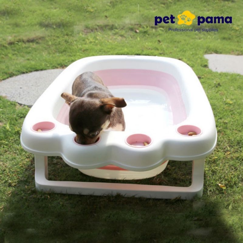PET PAMA 접이식 강아지 욕조/ 물온도 측정/ 동물수영장 이미지/