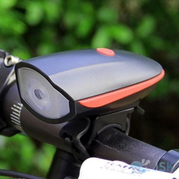 충전식 자전거 LED 전조등전자벨 오렌지 JS00 이미지/