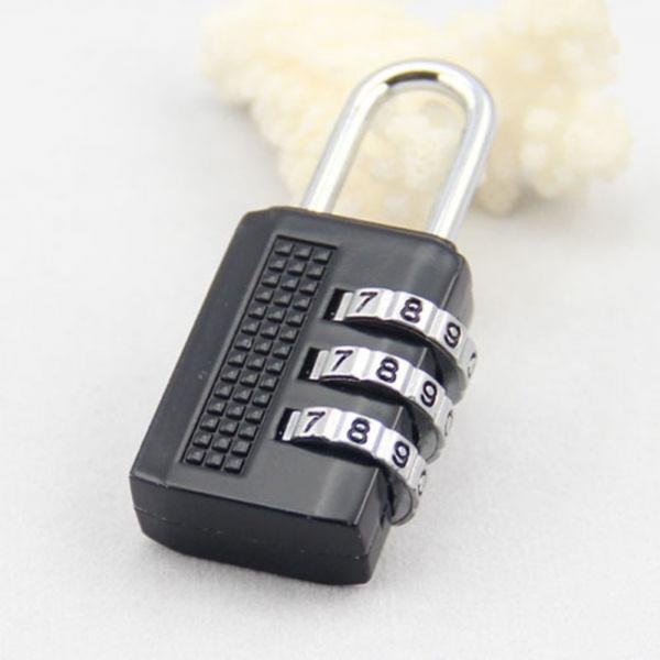 3단 자물쇠 사물함 다이얼자물쇠 번호자물쇠 라커 블랙 이미지/