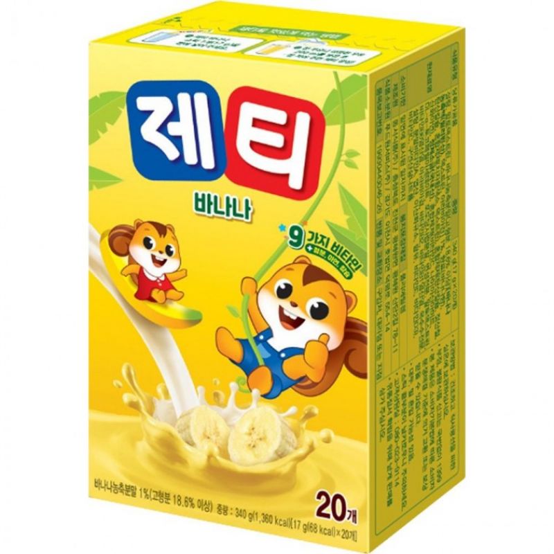 제티 동서 바나나맛 20개입 (340g) 코코아 이미지/