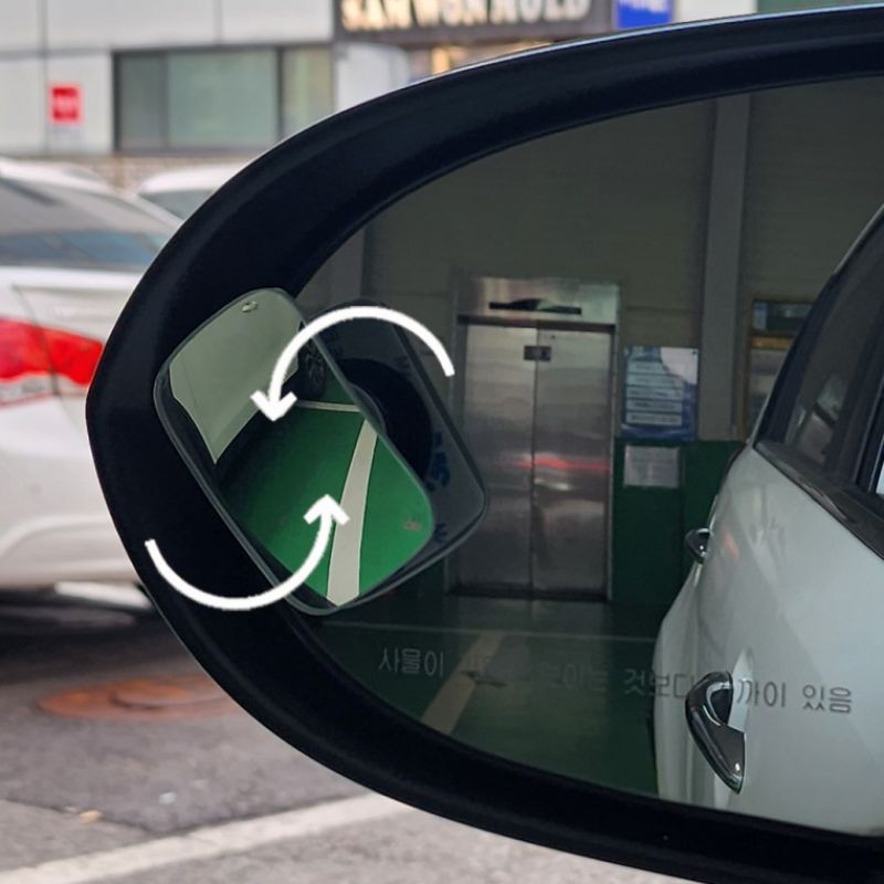 차량보조거울 각도조절 사이드미러 사각지대 보조거울 직사각 보조거울 이미지/