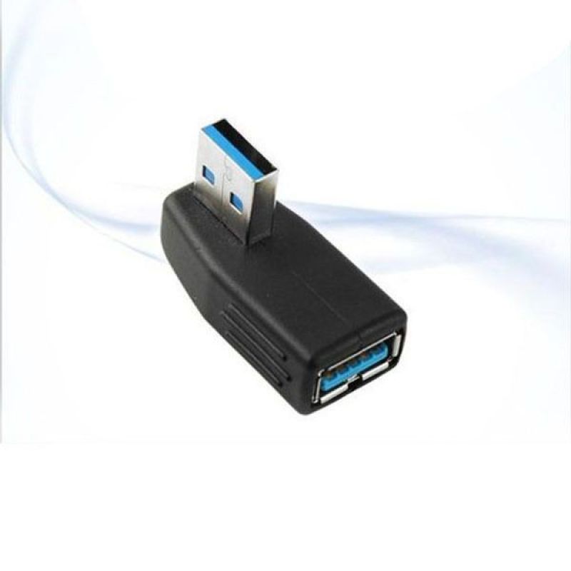 coms USB 3.0 젠더- 연장(M F) 꺾임형 블랙 좌하향 이미지/