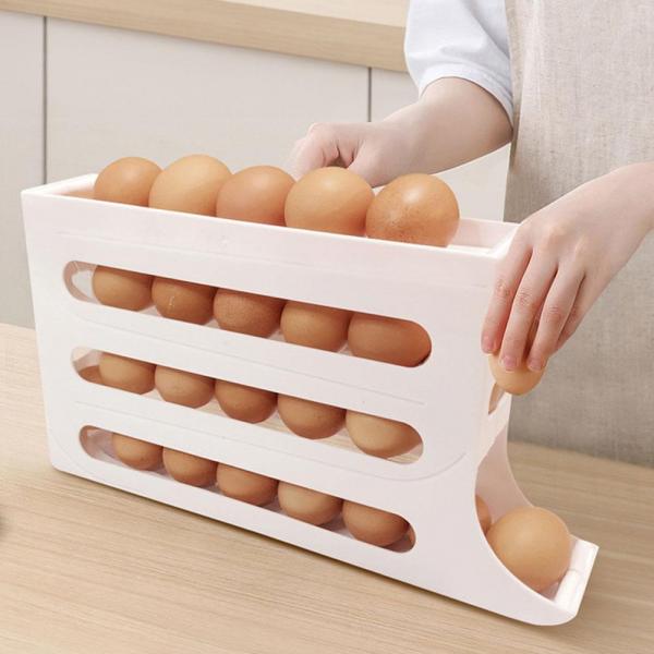 3단 계란보관함 에그트레이 냉장고 보관통 이미지/