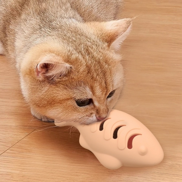 실리콘 물고기 고양이 장난감 스크래처 이미지/