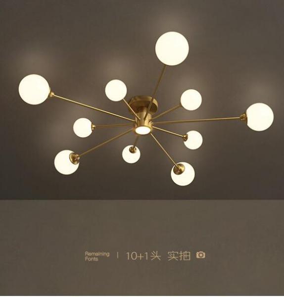 10소켓 램프 거실 램프 샹들리에 침실 창의  전동제조 북유럽 황색전등 이미지/
