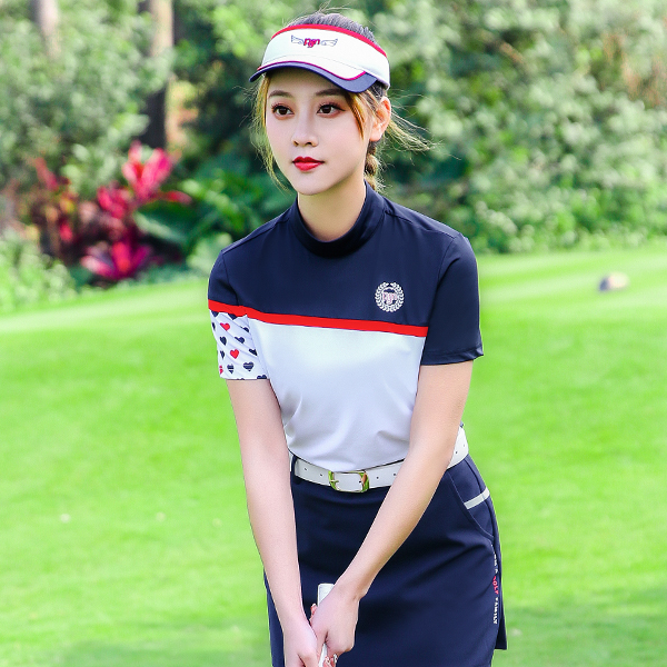 골프 여성복 상의 골프의류 여성용 옷 여름 반팔 이미지/