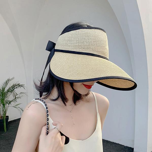 여름 빈 모자 푸치 여성 라탄모자 밀짚모자 썬캡 이미지/