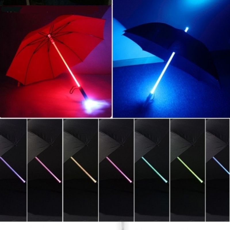빛나는 우산 LED 광선 검 우산 학생 조명 패션우산 손전등 무대 공연 우산 (AAA 건전 이미지/