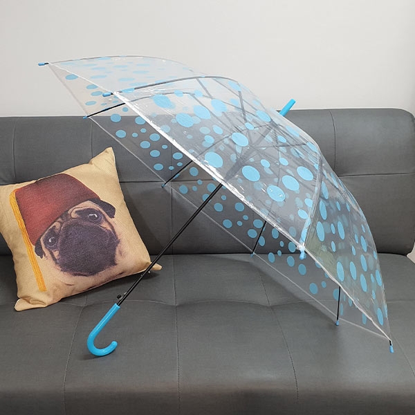 맑은하루 비닐우산 투명 땡땡이(색상랜덤) 이미지/