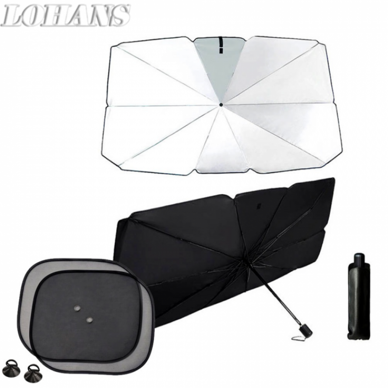 차량 우산형 햇빛가리개 대형/소형 풀세트 이미지/