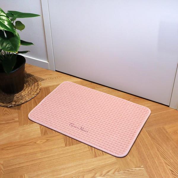 라임발매트 주방 현관 욕실 매트 중형 핑크 이미지/