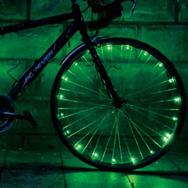 NEW 자전거 LED 플래시 와이어 휠라이트 야간안전등 이미지/