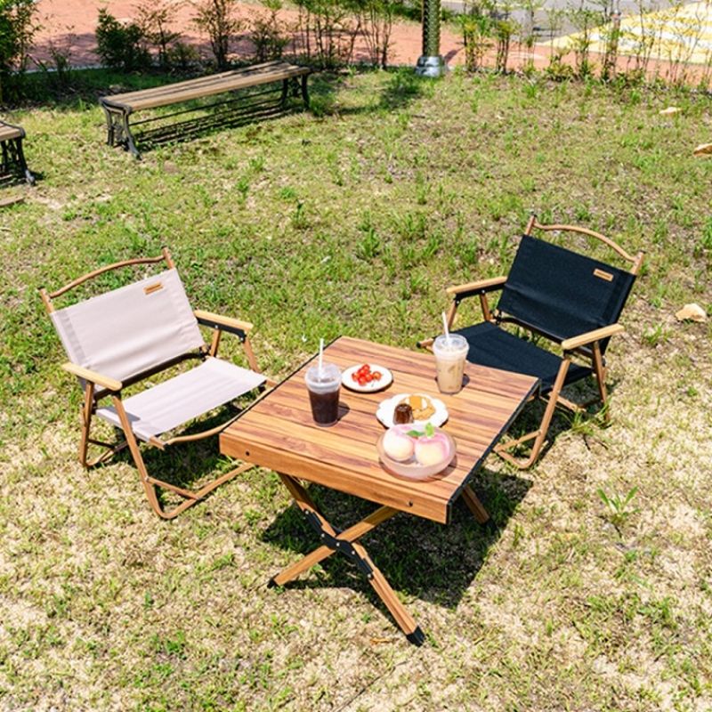 캠핑 폴딩테이블+의자세트 1인 2인 휴대용 접이식 의자 테이블 감성캠핑 야외 테라스 차박  이미지/