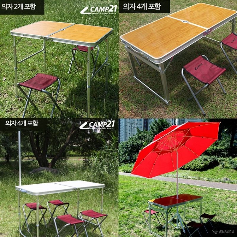 [테이블도매] 야외용 캠핑 테이블 의자포함 이미지/