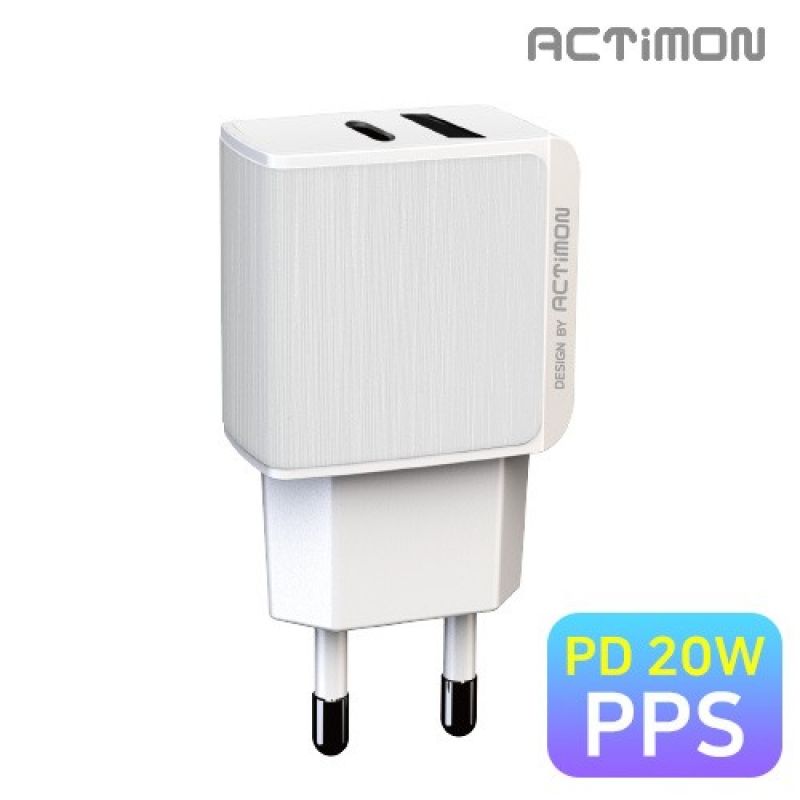 [인씨네] 엑티몬 PPS PD 20W 초고속 QC3.0 가정용충전기 듀얼 USB C포트 2 이미지/