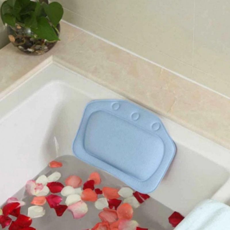 목욕 베개 메쉬 스파 목욕 베개 흡입욕조 욕실 화장실 이미지/