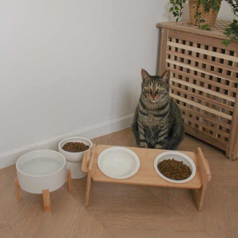 뚜또가또 고양이 높이조절 식기 모음/밥그릇/물그릇 이미지/