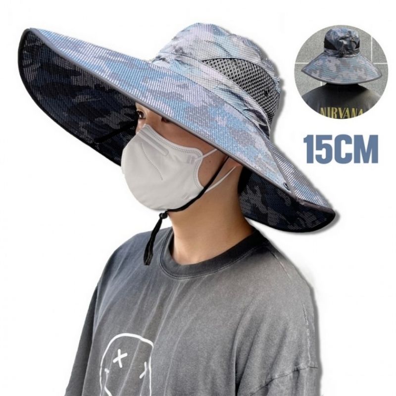정글모자 밀리터리 자외선차단모자 15cm 챙넓은 모자 이미지/