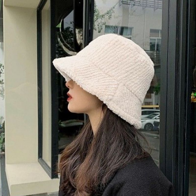 램스울 3컬러 여성 벙거지 모자 패션모자 따뜻한 모자 니트모자 겨울모자 예쁜모자 데일리 모 이미지/