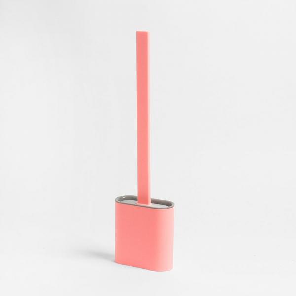 NEW 실리콘 변기솔+케이스(핑크) 클린업 욕실 청소솔 이미지/