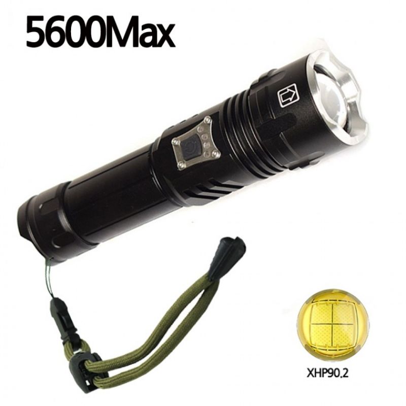 XHP90.2 LED 5600루멘 줌 라이트 랜턴 손전등 후레쉬 P902손전등(아X) 이미지/