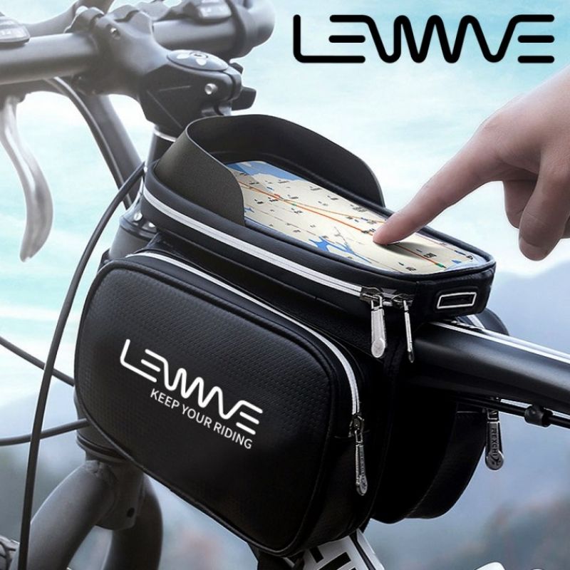 정품 런웨이브 듀얼 스마트폰 라이딩 자전거백 가방 수납가방 거치대 스마트폰 터치스크린 방수 이미지/