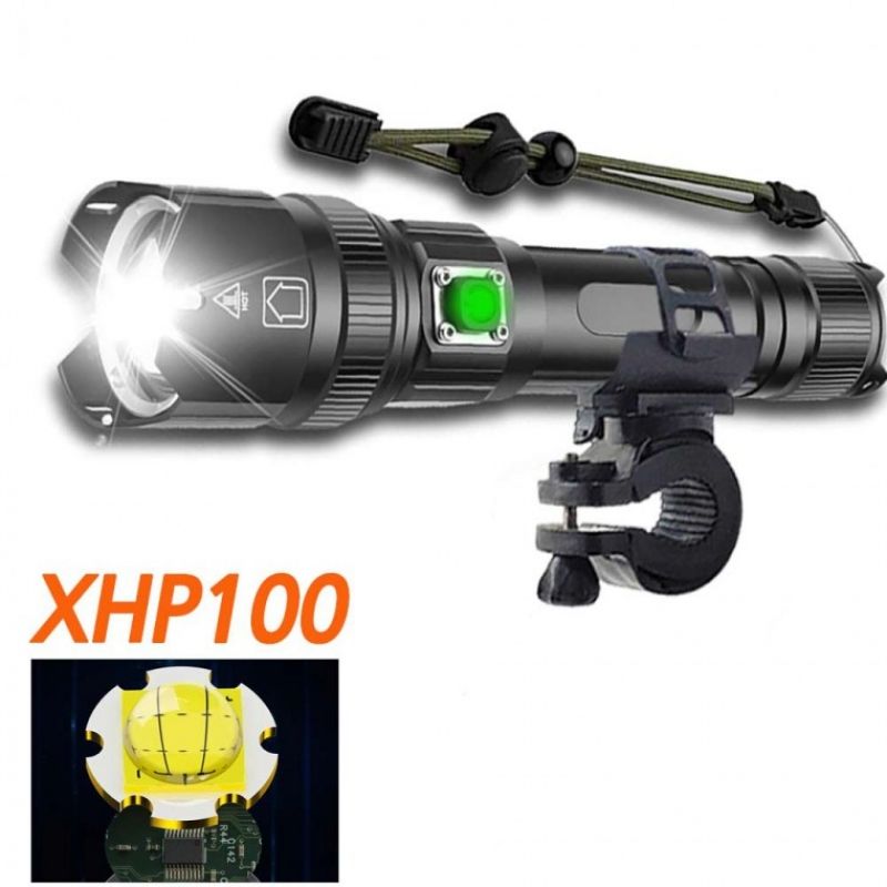 XHP100 LED 충전식 자전거 안전등 랜턴 후레쉬 전조등 자전거라이트 7200루멘 P9 이미지/