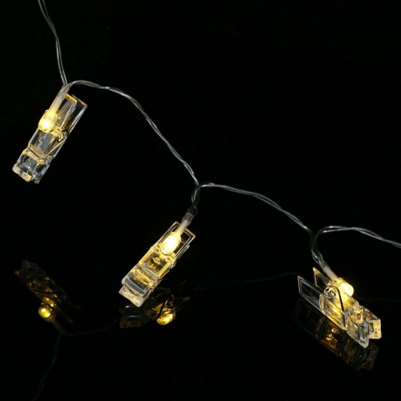 10구 LED 클립 집게 전구 2p(1.5M) (웜색) 이벤트조명 이미지/