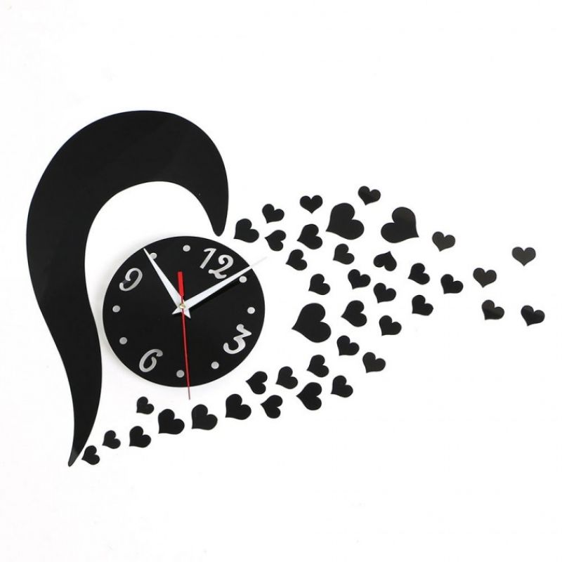 하트모아 붙이는 DIY 벽시계 월데코 거실 시계만들기 이미지/