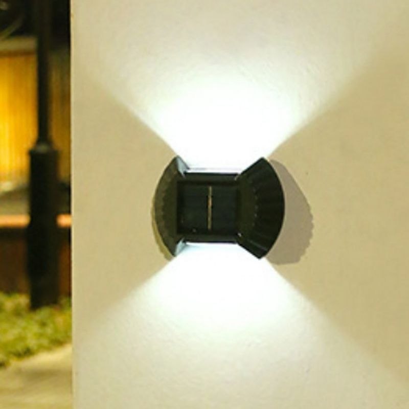 LED 물결 태양광 벽부등 4p세트 야외 외벽 정원등 이미지/