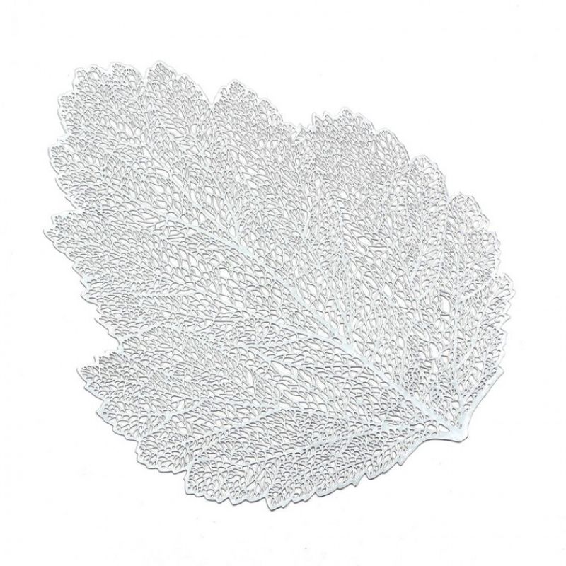 테이블데코 나뭇잎 식탁매트 2p(실버) 주방테이블매트 이미지/