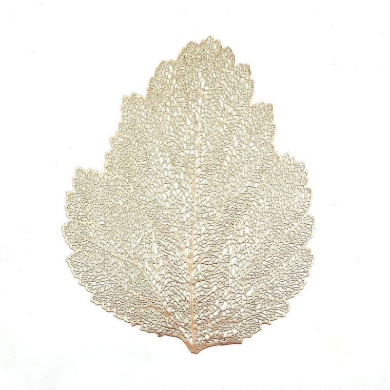 테이블데코 나뭇잎 식탁매트 2p(골드) 주방테이블매트 이미지/