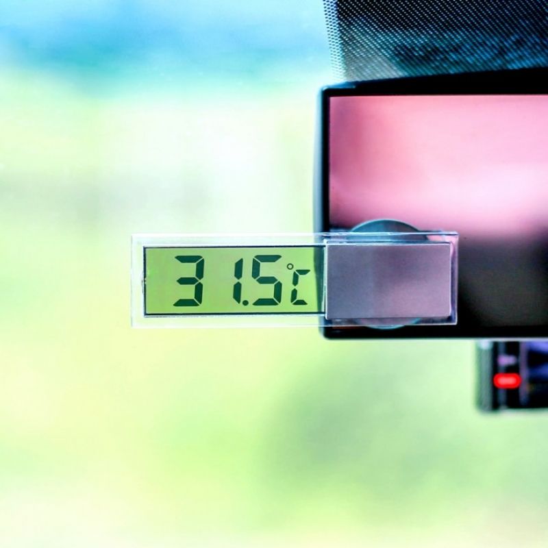 흡착식 디지털 온도계 간편장착 차량용온도계 이미지/