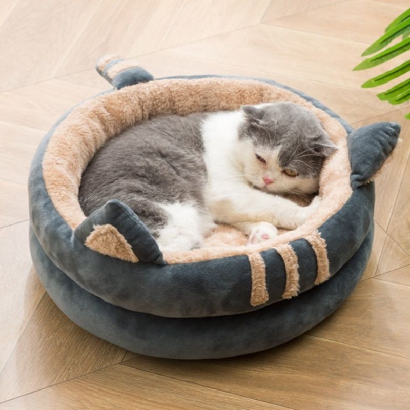고양이쿠션 쿠션 방석(52cm) 러브펫 고양이귀 강아지 이미지/