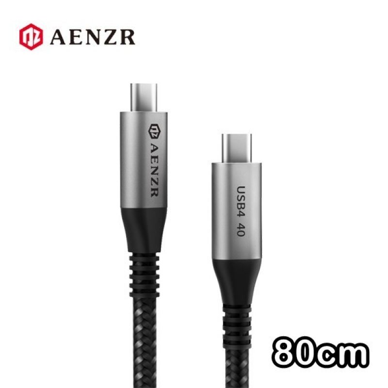 [80cm]AENZR USB4.0 C타입 to C타입 고성능 초고속 데이터케이블 Type- 이미지/